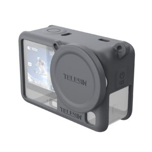 Telesin S6-PTC-11GY – Vỏ Silicone + Nắp che ống kính cho Osmo Action 6 chính hãng, hình ảnh thực tế mua tại HL Studio Phụ Kiện Studio