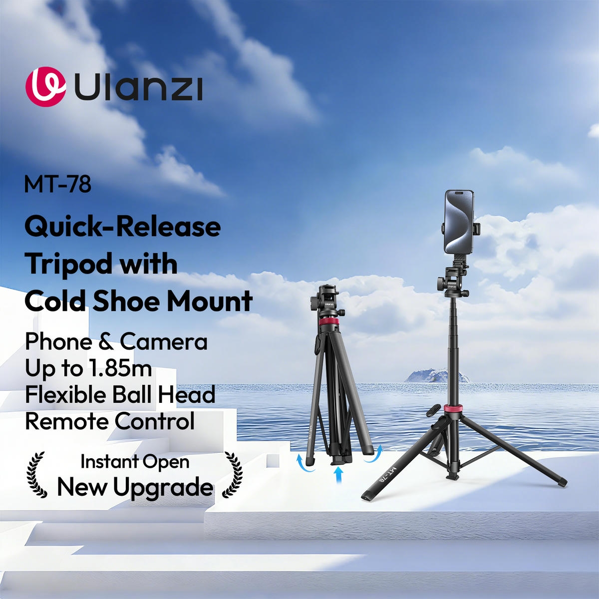 2026-10-04 TBQP Báo Giá Hà Nội - HCM - Ulanzi MT-78 (New 2026) – Chân tripod tháo lắp nhanh cho máy ảnh, điện thoại tự mở T077GBB2 11 Ulanzi MT-78 (New 2026) – Chân tripod tháo lắp nhanh cho máy ảnh, điện thoại tự mở T077GBB2 chính hãng, hình ảnh thực tế mua tại HL Studio Tripod Ulanzi 11